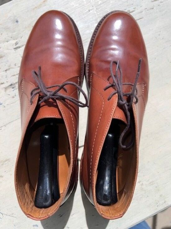J. Crew Ludlow Brown Leather Chukka Ankle Boots Bench Men US 10D main image 4